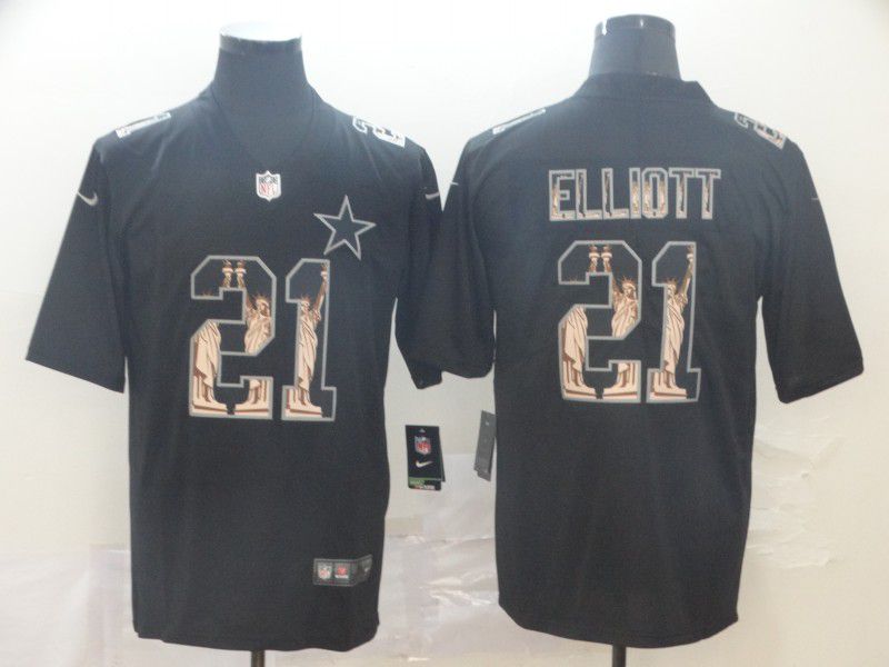 Men Dallas cowboys #21 Elliott Black Nike Goddess fashion Edition NFL Jerseys